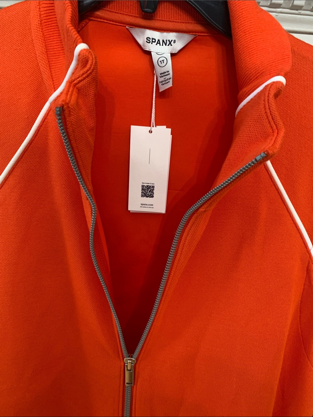 SPANX Sleeveless Zip-Front Orange Pants Jumpsuit - Picture 13 of 13